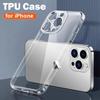 Ультратонкий мягкий чехол из ТПУ для телефона iPhone 17 Pro Max 16 13 11 15 12 14 Plus Air 16E 17E Прозрачная силиконовая накладка для телефона