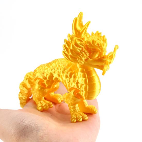 3D-печатная фигурка дракона, игрушка для снятия стресса, реалистичная миниатюрная китайская статуэтка дракона