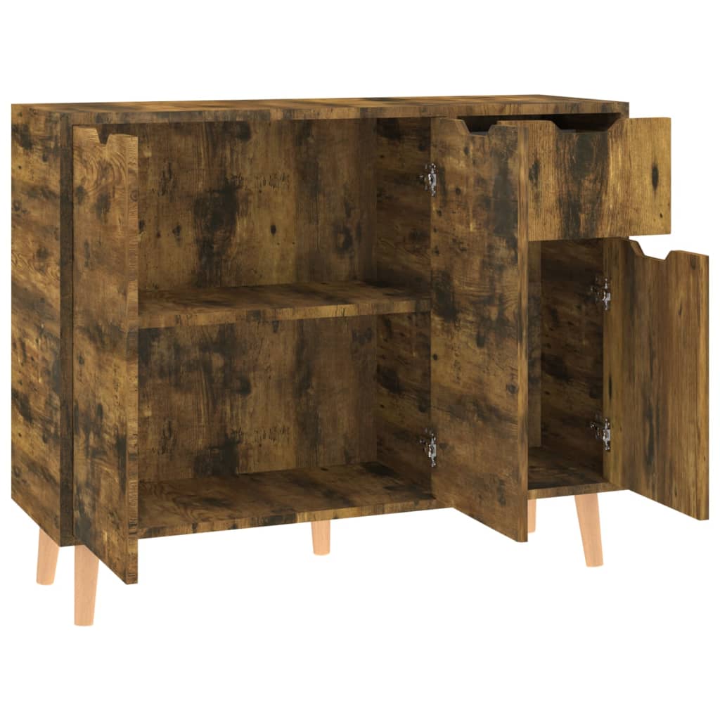 Vidaxl Szafka, Przydymiony Dąb, 90X30X72 Cm, Materiał Drewnopochodny