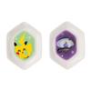 Pokemon Center Original Bean Plate Set of 2 SHINKA NO ISHI Pikachu Rumpler Die Cut