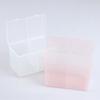 1PC Latest  Wipe Pads Cotton Swab Container Versatile Twin Well Empty Grids Portable Storage Case