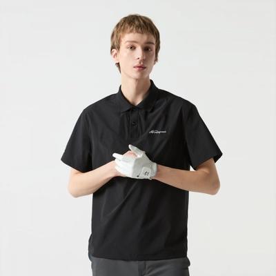 MunSingwear Мужская S Плетеная Футболка с Коротким Рукавом Черная