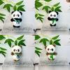 Bamboo Panda Cuddly Keychain Cartoon Children Backpacks Hanging Plush Dolls
