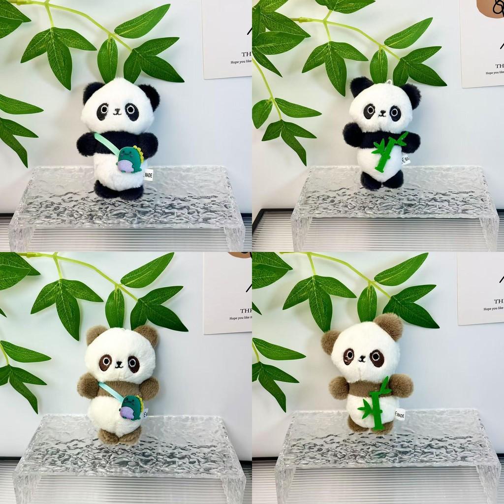 Bamboo Panda Cuddly Keychain Cartoon Children Backpacks Hanging Plush Dolls