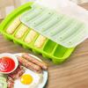 Silicone Sausage Making Mold 6 Grids Non-stick Kitchen DIY Ham Hotdog Maker Mould Cake Baking Molds with Lid Household Tools