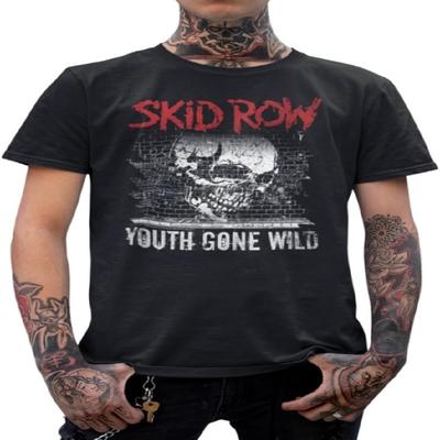 Американская классика Skid Row Хэви-метал группа Graffiti Gone Wild Черная футболка для взрослых