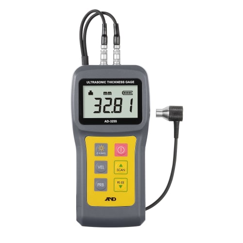 A&D Ultrasonic Thickness Gauge AD3255 with General (ISO) Calibration (Inspection Report + Traceability System Diagram)