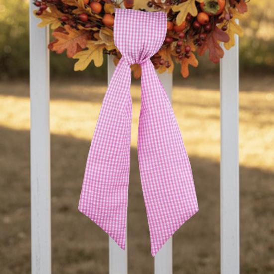 2 шт. Осенний День Благодарения Клетчатый Принт Венок Пояс Фермерский Лента DIY Ремесло Монограмма Уличный Внутренний Осенний Декор