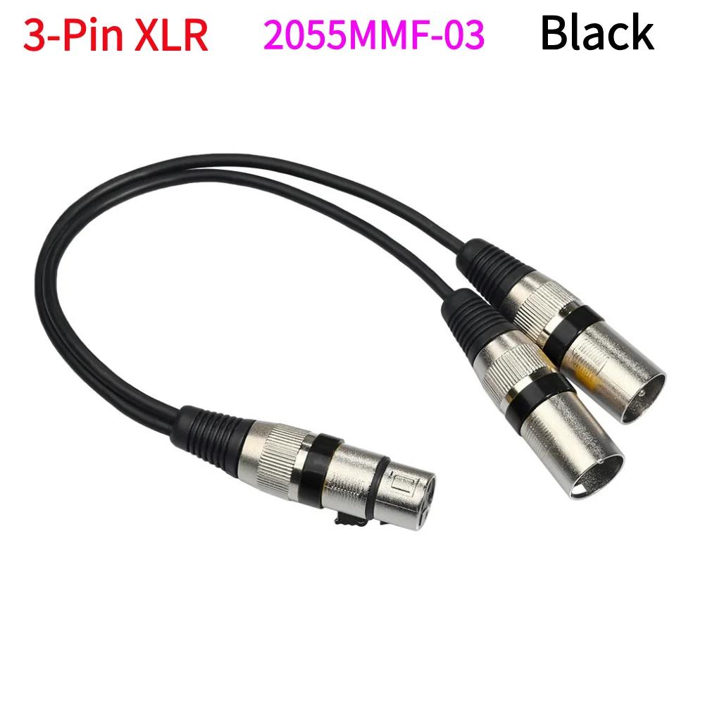 3-контактный XLR гнездо на двойной XLR штекер кабель 50см 3-контактный XLR кабель Аксессуары для снижения шума для усилителя микрофона динамика