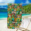 Beach Towel with Blocky pixel game Pattern - soft,absorbent,machine washable Lightweight&Modern,swimming,Travel Essentials