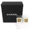 Excellent CHANEL Pierce COCO Mark Square Pierce Earrings (Pair) gold Women B24C Used