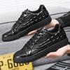 Bright Black Pattern Hot Selling Men's New Versatile CasualBoard Shoes Spring and Autumn Classic OutdoorRunning Shoes Sneakers