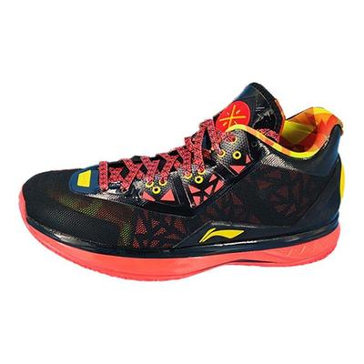 Баскетбольные кроссовки Li Ning Wade Way 4 с комфортом, амортизацией, нескользящие, износостойкие, средней высоты, мужские, черные, оранжевые, ABAL069-1