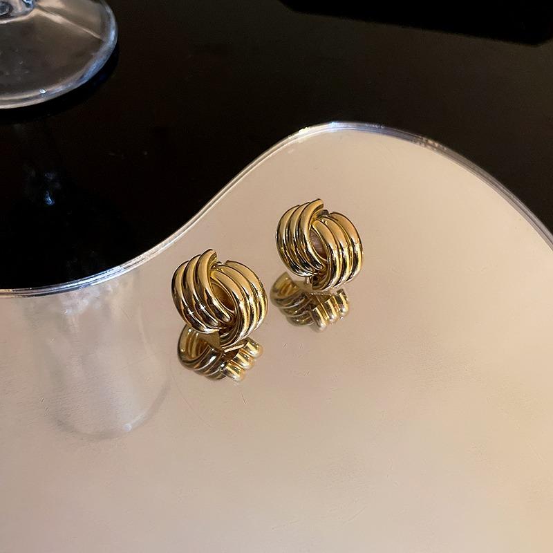 Корейская Мода Минималистичные Серьги-гвоздики Круглые Преувеличенные Серьги для Женщин Серьги Бринкос Модная Бижутерия