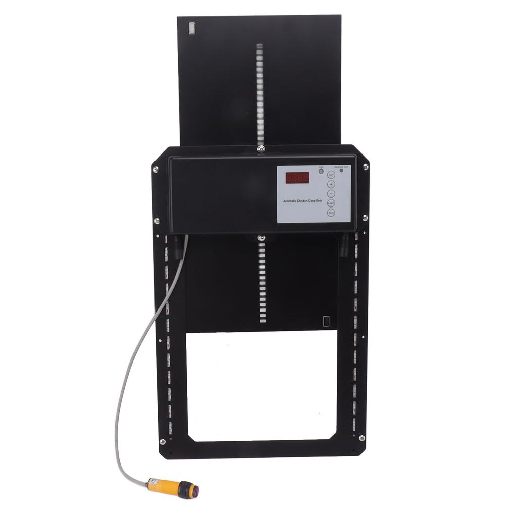 IP44 Автоматическая дверь курятника с подсветкой Инфракрасный антизажимной таймер Датчик света Пульт дистанционного управления