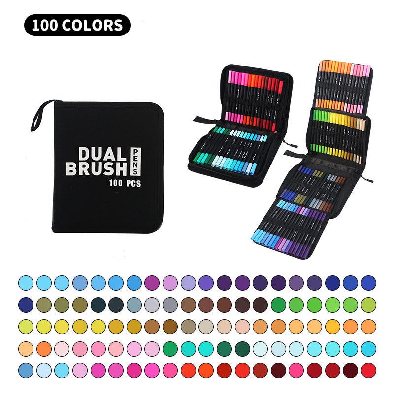 Двусторонние смываемые акварельные линеры для детей - Набор ручек для рисования дудлов