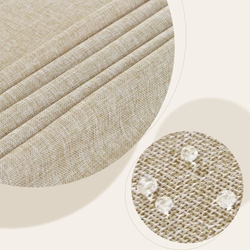 LUOLUO Rectangular Waterproof Faux Linen Table Cover for Kitchen, Cafe, Garden, Oatmeal, 145x300cm