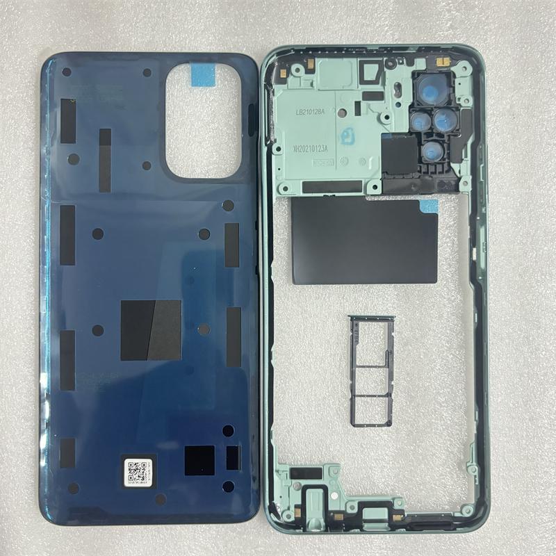 Полный корпус для Xiaomi Redmi Note 10 M2101K7AG /Note 10s M2101K7BG Задняя крышка аккумулятора + Средняя рамка + Стекло камеры