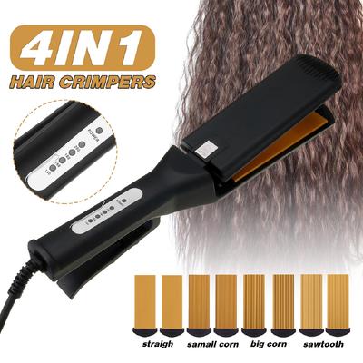 4 в 1 парикмахерский выпрямитель для волос, щипцы для завивки, керамические щипцы для завивки, кукурузная волна, сменные щипцы для завивки, щипцы для завивки волос