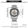 Hollowed Out Fully Automatic Men's Watch with Mechanical Movement Men's Night Light Waterproof Trendy Watch