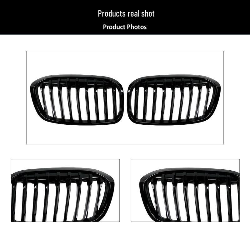 Совместимая с 18-21 BMW 2 серии Gran Tourer F46 Решетка радиатора "ноздри" Глянцево-черная (Одна линия)