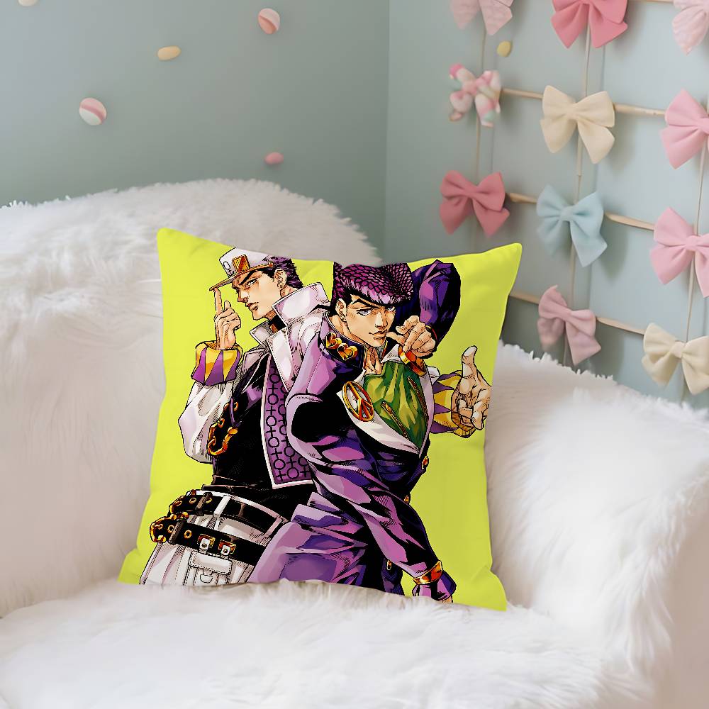 Аниме J-JoJos Bizarre Adventure Наволочка Чехол для подушки Мягкий Милый Наволочка для диванной подушки Полиэстер на молнии