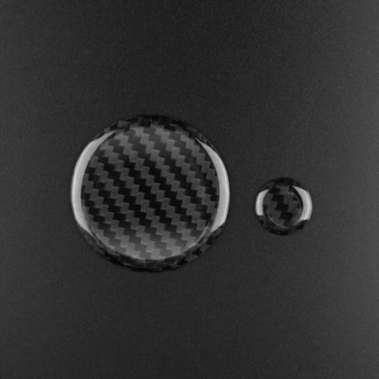 For Cadillac CT5 CT6 XT4 XT5 XT6  Black Multimedia Knob Cover Real Carbon Fiber