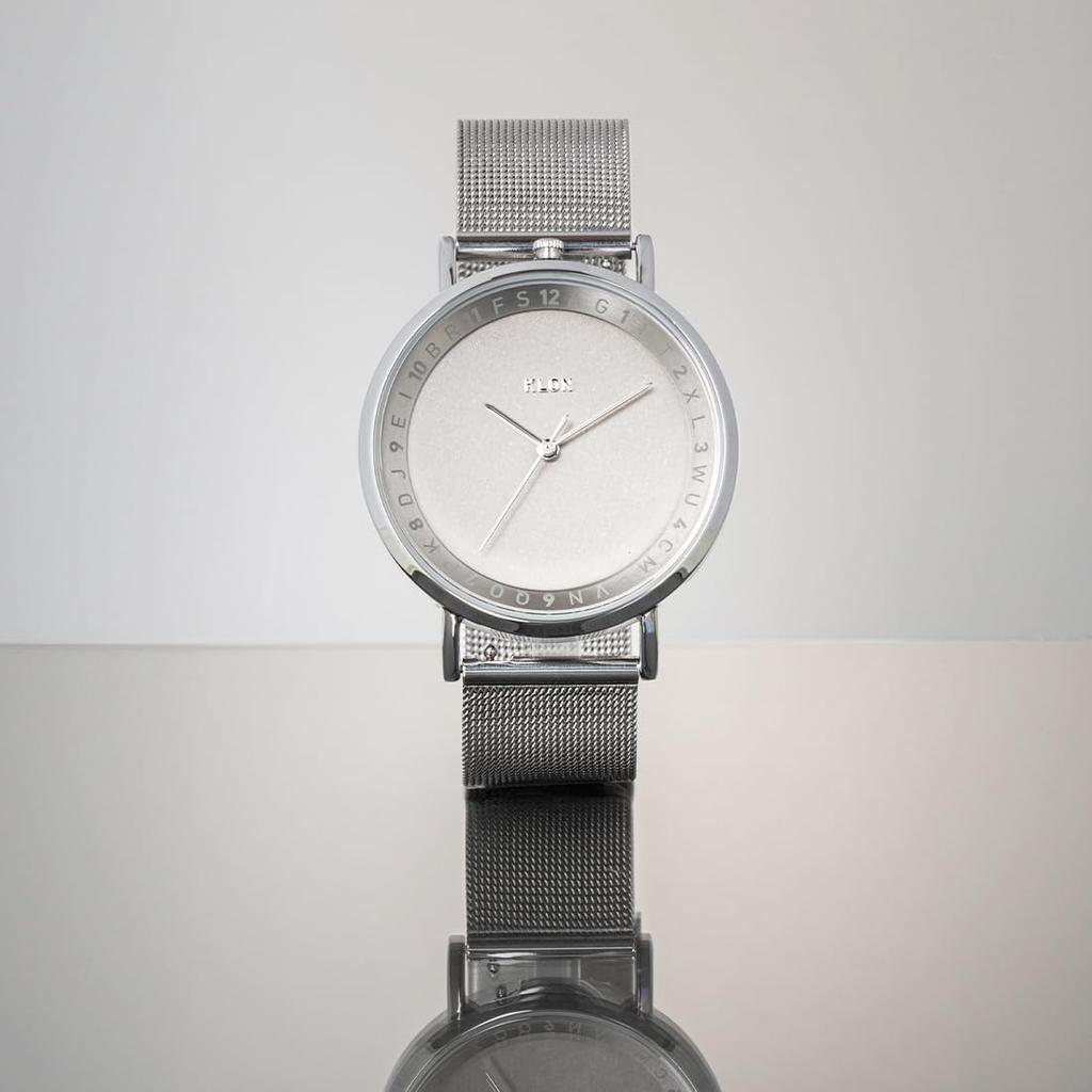 Klon Watch Solar Watch сменный ремешок Simple KLON SLIM SOLAR STYLE ENGRAVE TIME 38 мм мужские женские -SILVER MESH-