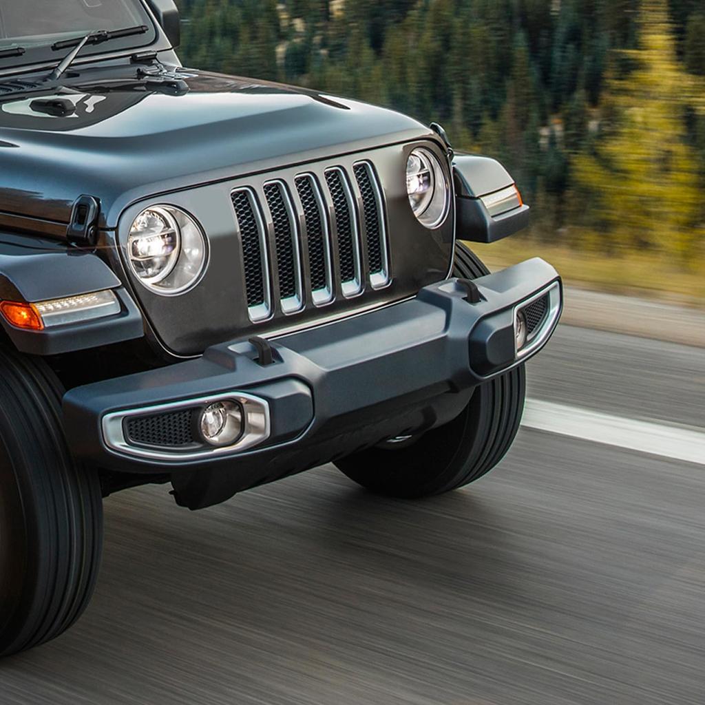 Lkip Tow Hook Covers for Jeep Wrangler 4XE JL JK & Gladiator JT (2007-2025) - Rubber Sleeve Protectors for Front Bumper, Exterior Accessories(Black)