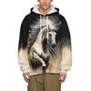 Vintage Horse 3D Printed Hoodies Men and Women Casual Sweaters Pullover Cartoon Long Sleeve Loose Hooded Sweatshirts