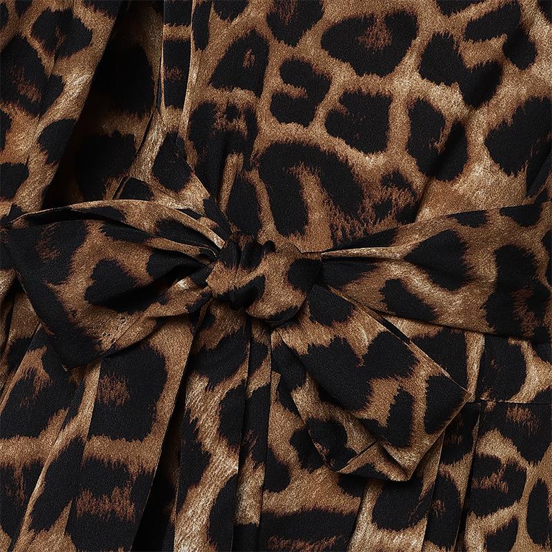 Женские платья больших размеров с открытыми плечами и леопардовым принтом, рукав 3/4