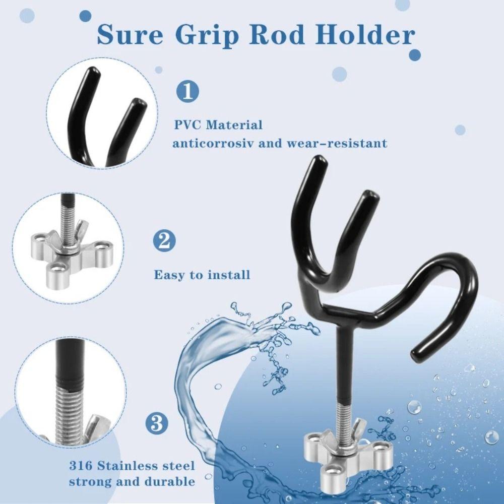 20 Degree Fishing Boat Rod Holder Metal Portable Fishing Pole Stand Fishing Pole Holders Men