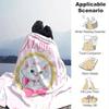 1pc, Disney Marie Version Cute Cat Design Throw Blanket for Home Decor, Couch Cover, Outdoor Use, Travel, Camping, Car, Beach, Office Nap