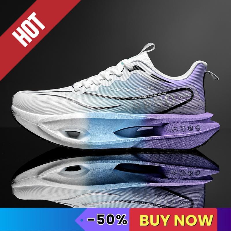 Спортивные кроссовки для бега Мужские марафонки Дышащие Удобные Брендовые Трендовые Женские Атлетические Уличные Кроссовки для Забегов Карбоновая Пластина