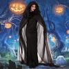 Dress Up Mesh Ghost Cloak Transparent Hooded Cloak Fashion Women Halloween Costume  Children