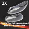 2Pcs Car Lampshade Clear Front Headlight Headlamp Lenses Cover Plastic For VW For Volkswagen Golf 6 MK6 GTI R 2010-2014