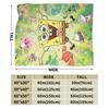 Cartoon Animated Blanket Cover SpongeBob SquarePants Fleece Throw Blankets Bedding Couch Portable Ultra-Soft Warm Bedspreads
