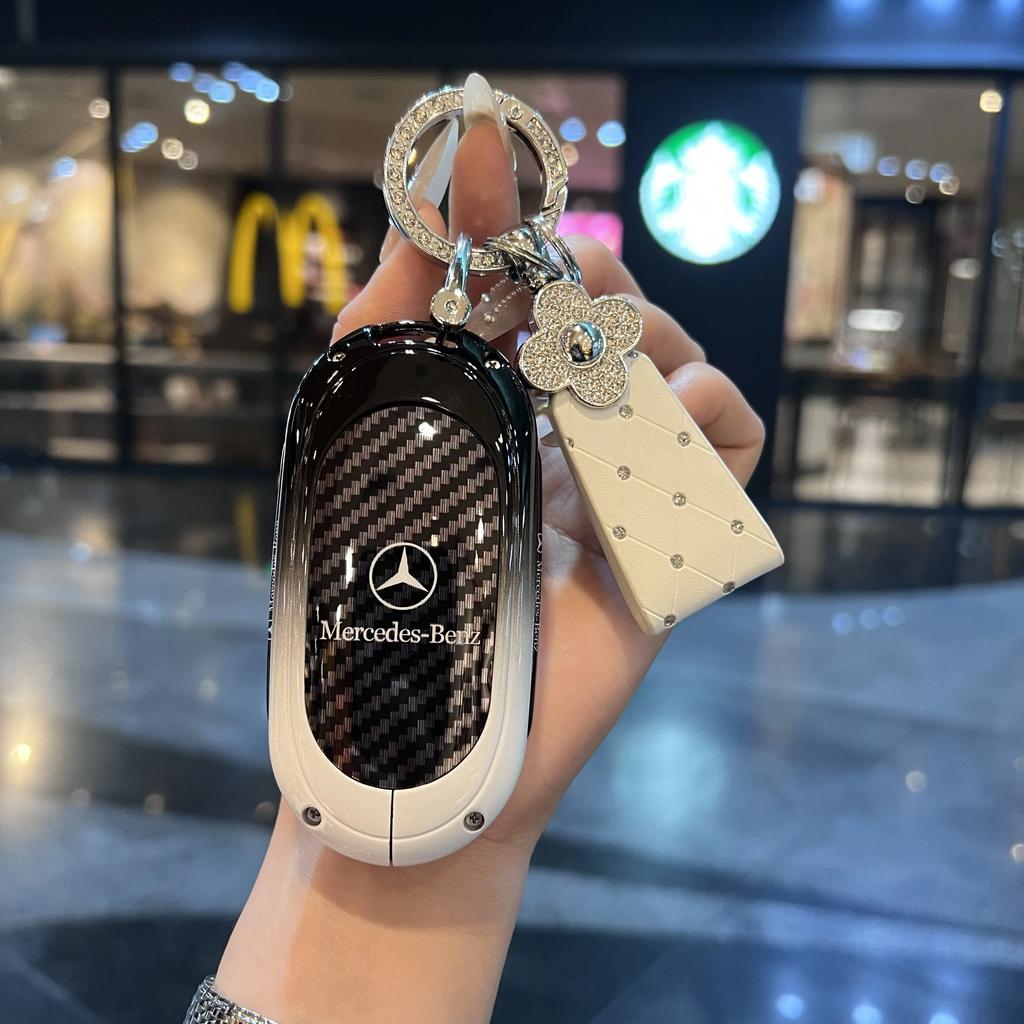 RPO5 Car Key Case Fob Cover Holder Protect For Mercedes Benz 2022 C S Class W206 W223 S350 C260 C300 S400 S450 S500