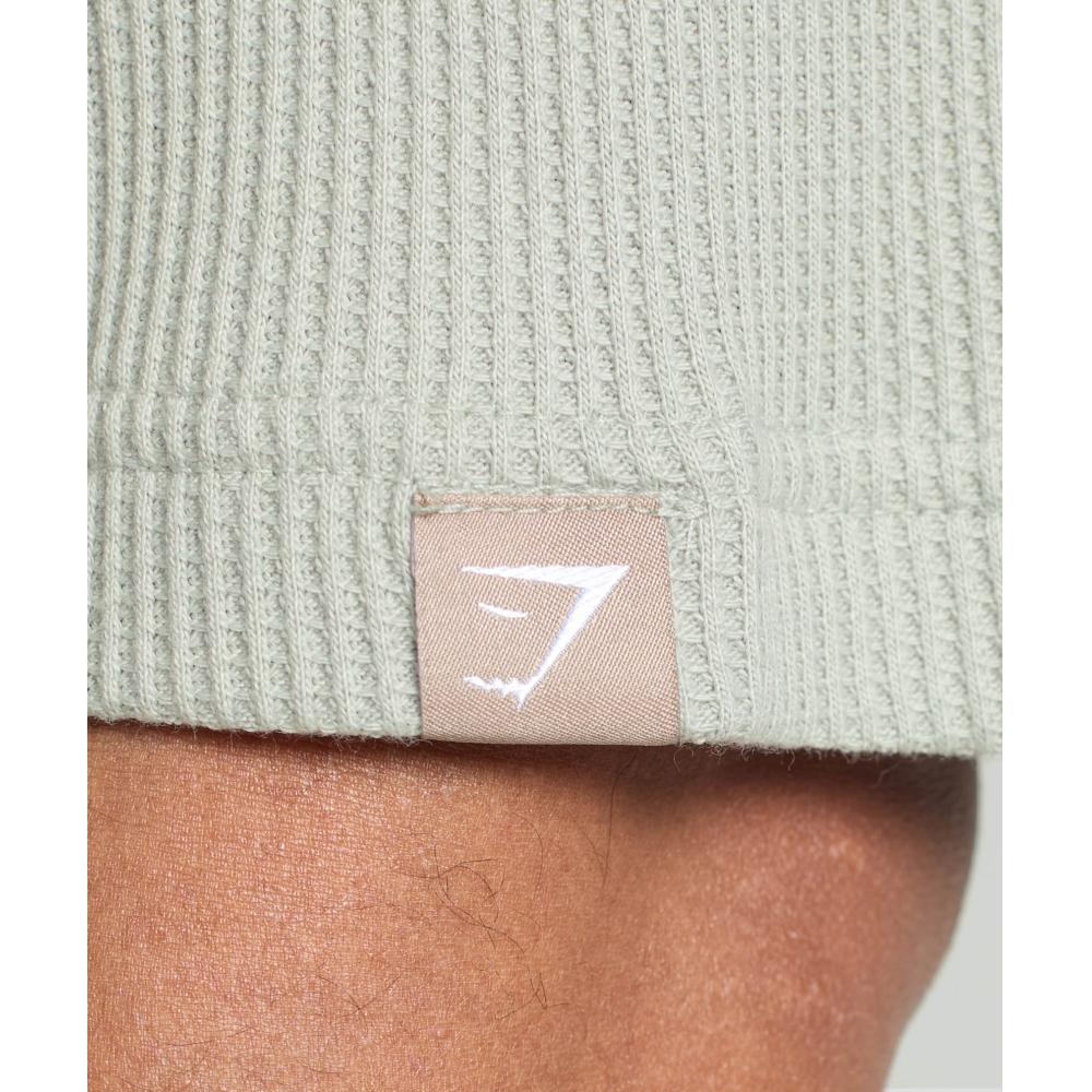 Gymshark Футболка вафельного цвета oversize Stone Grey A1b1r Gdhx