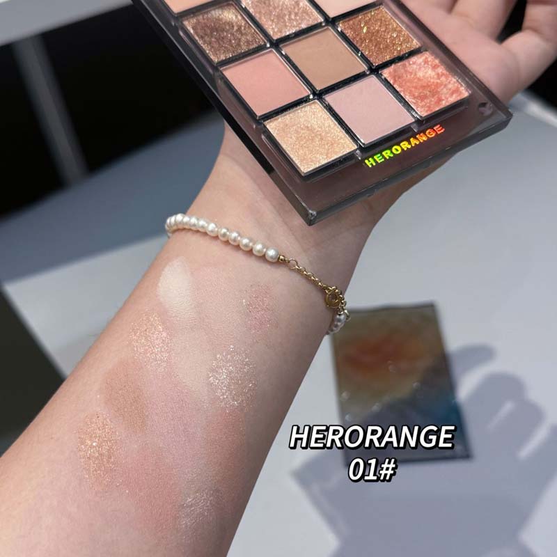 HERORANGE 12-цветная палетка теней для век с множеством оттенков для любого макияжа Темная палетка теней для век