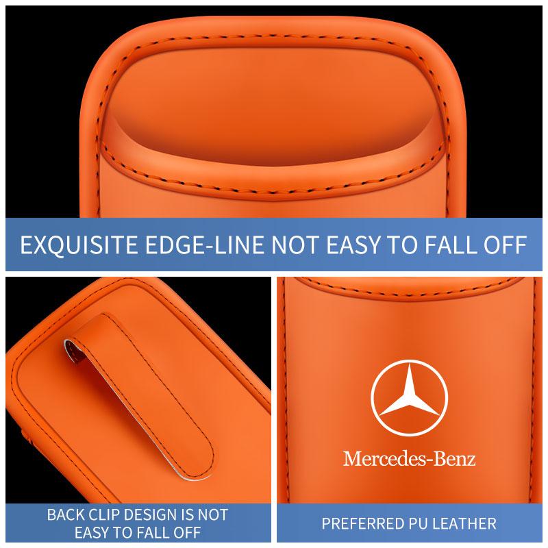AAN1 2PCS PU Leather Car Door Cup Holder Organizer Box for Mercedes-Benz C E A S GLC GLE GLB G Class etc Seat Back Clip Storage