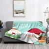 Home Decoration Plush Throw Sofa Blanket Bedspread Bed Fluffy Soft Blankets Decor Plaid Modern Halloween Merry Christmas Winter