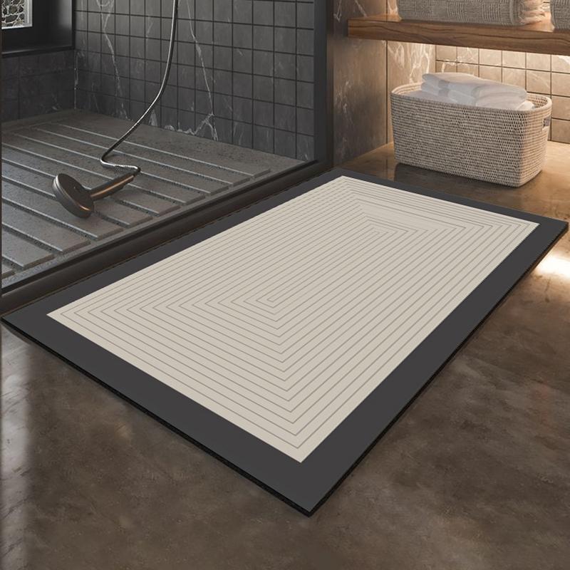 Суперабсорбирующий коврик для ванной, быстросохнущий коврик для ванной комнаты, коврик для входа из кожи Napa, коврик для туалета Tapis Easy Clean, коврик для туалета