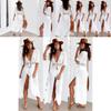 Chic Women's Lace Crochet Beach Kaftan Dress For Effortless Summer Style