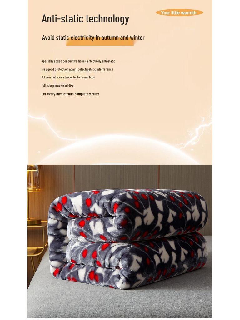 G5Z Зимнее Утолщенное Фланелевое Одеяло – Коралловое Теплое Односпальное Постельное Белье для Общежития