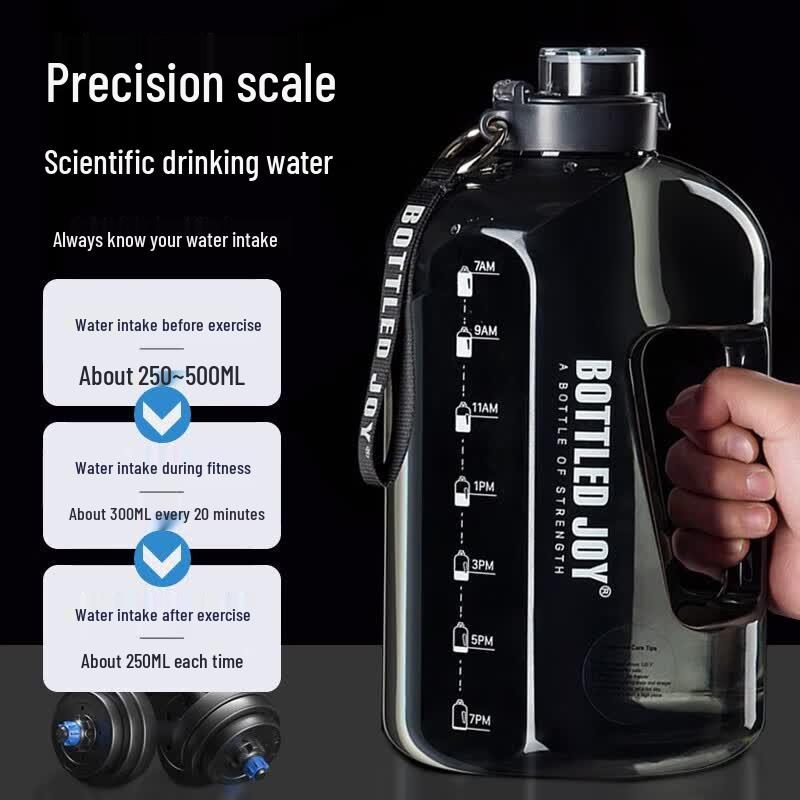 BOTTLED JOY 2.5L Tritan Large Capacity Water Bottle with Strap