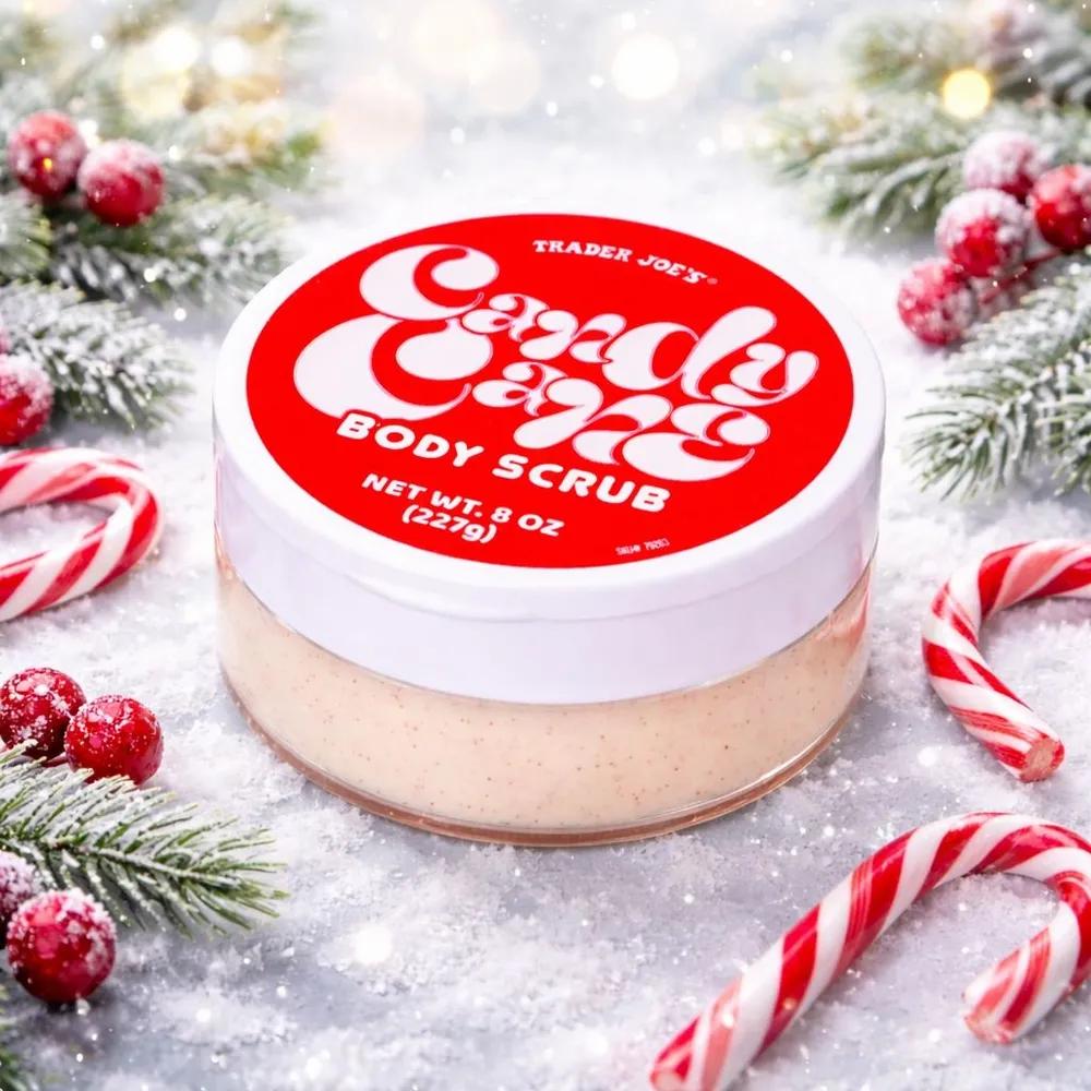 Trader Joe's Candy Cane Body Scrub 227g Peppermint Oil Coconut Oil