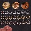 1Pc Women Cubic Zirconia Inlaid Nose Ring Helix Earring Hoop Piercing Jewelry