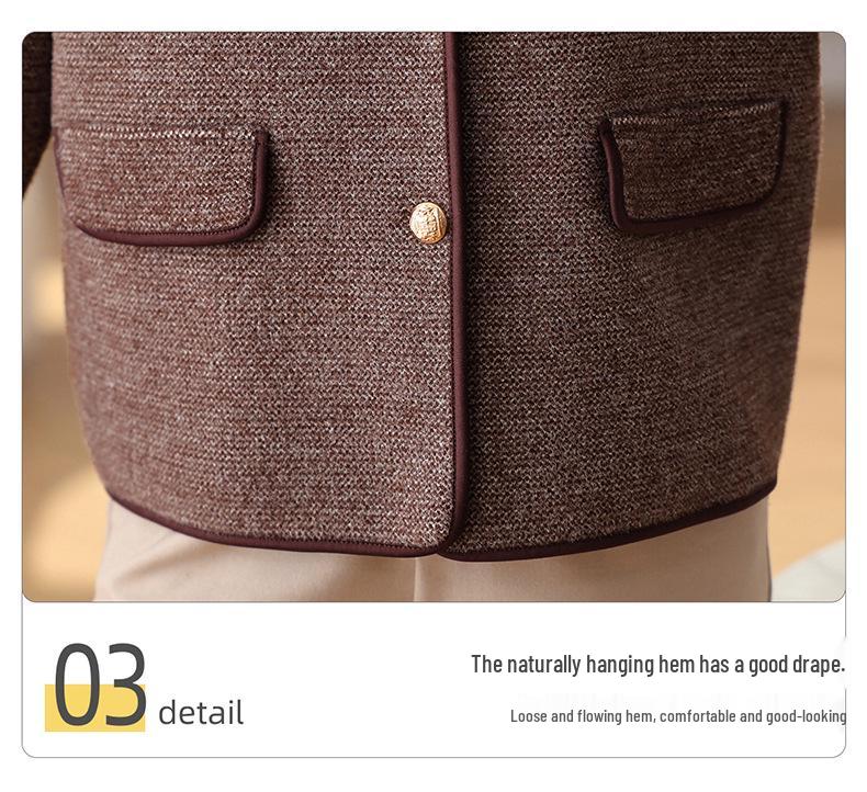 Стильный осенний вязаный кардиган для женщин среднего и пожилого возраста - Коллекция 2025