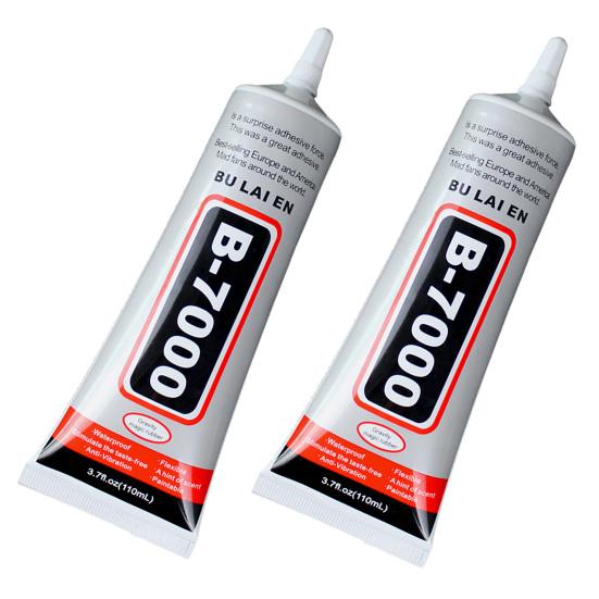2Pcs B7000 Multi-purpose Glue Semi-fluid Strong Adhesive Waterproof Universal Glue DIY Jewelry Crafts for Metal